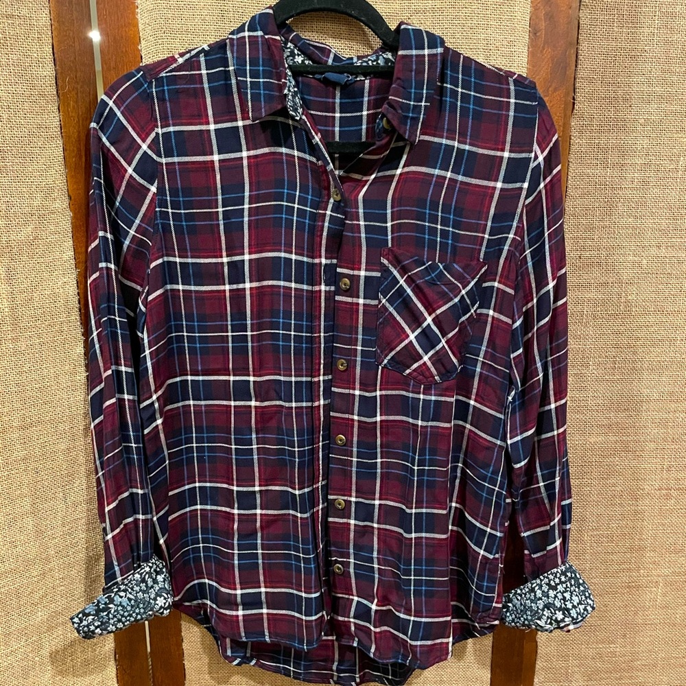 🔹Navy & Maroon Flannel🔺